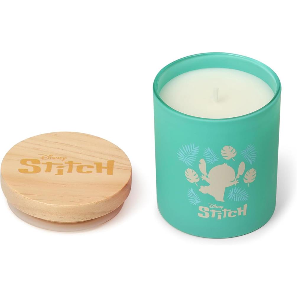 Disney Stitch Palm Leaf & Malay Apple Glass Candle Extra Image 2